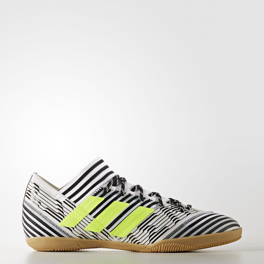 Adidas Nemeziz Tango 17.3 Indoor - ποδοσφαιρικα παπουτσια ανδρικα - Ασπρα/Κίτρινα/Μαυρα,Μέγεθος: EU